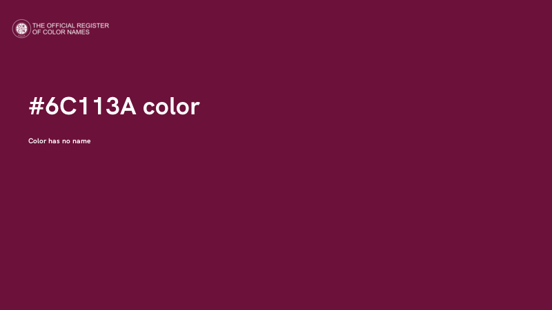 #6C113A color image