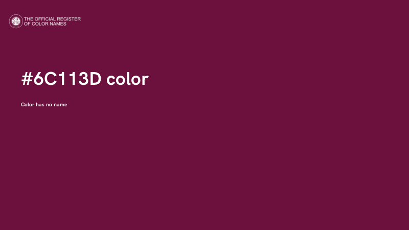 #6C113D color image
