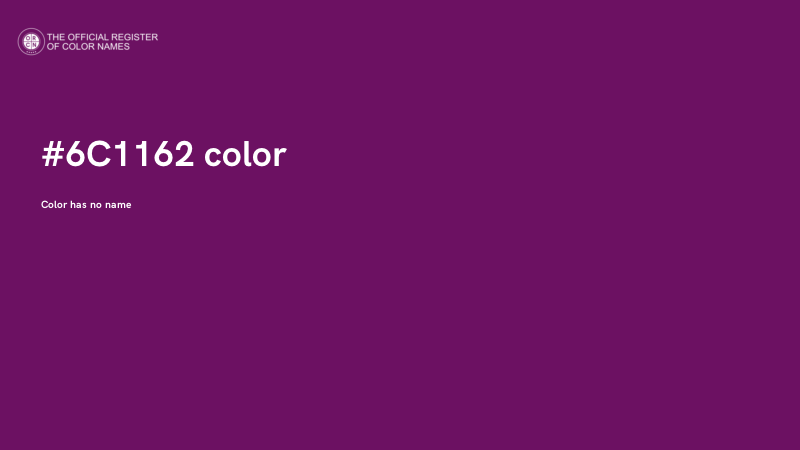 #6C1162 color image