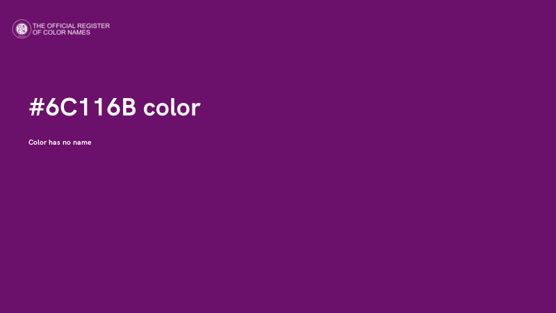 #6C116B color image