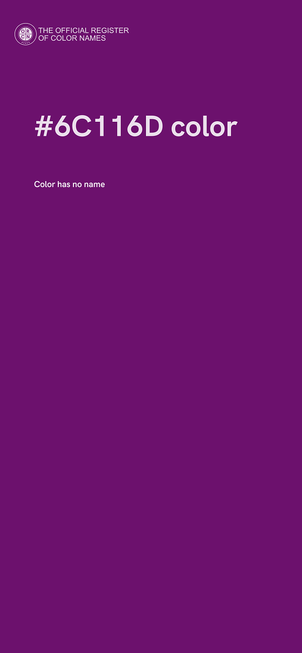 #6C116D color image