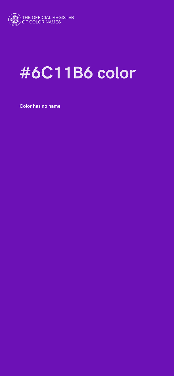 #6C11B6 color image