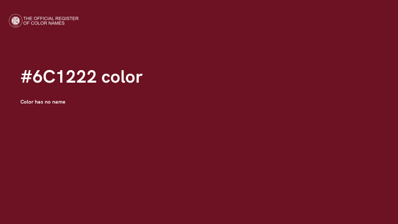 #6C1222 color image