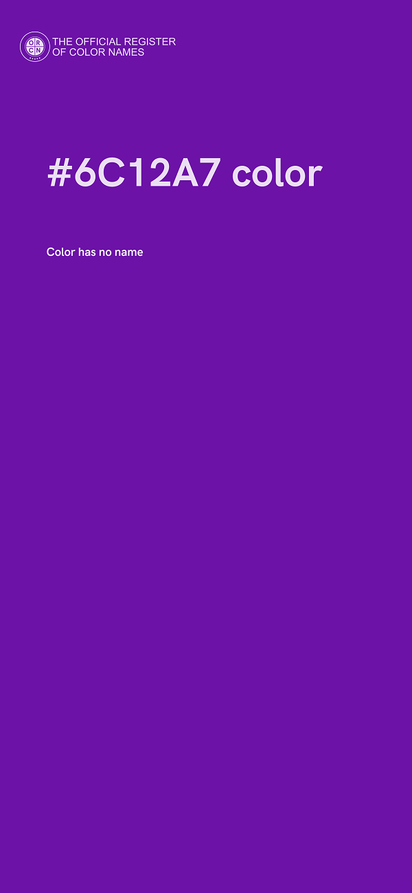 #6C12A7 color image