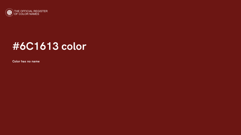 #6C1613 color image
