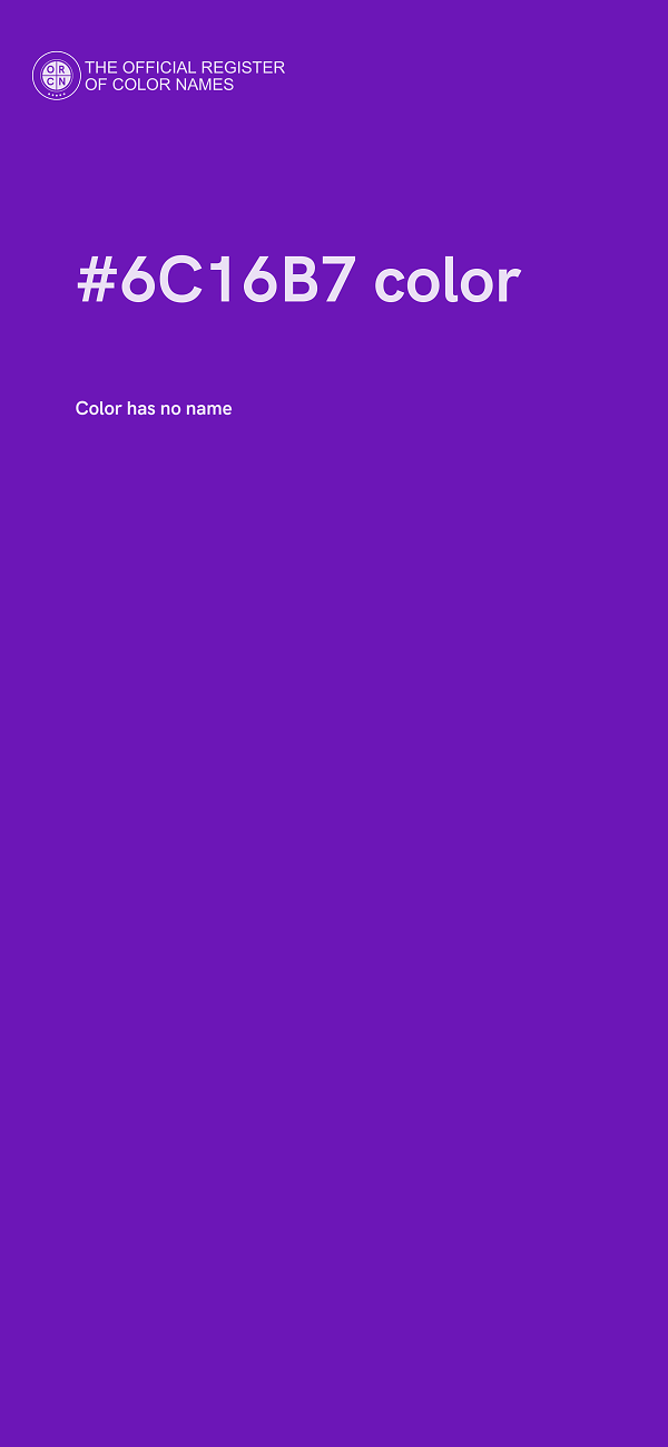 #6C16B7 color image