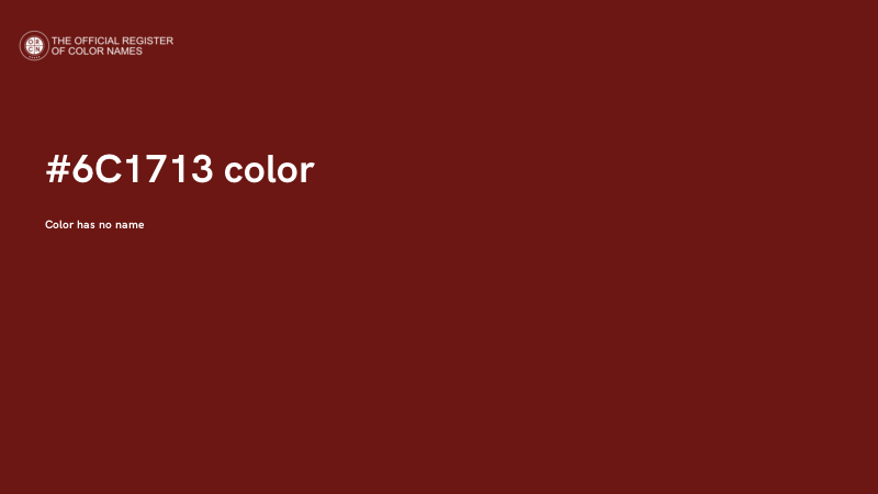 #6C1713 color image