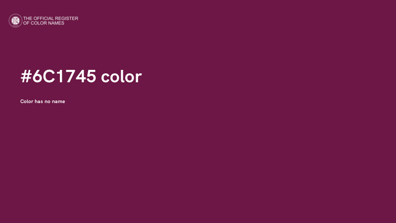 #6C1745 color image