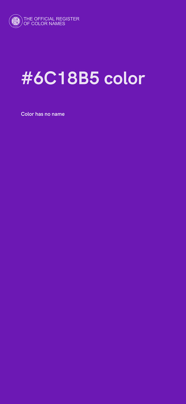 #6C18B5 color image