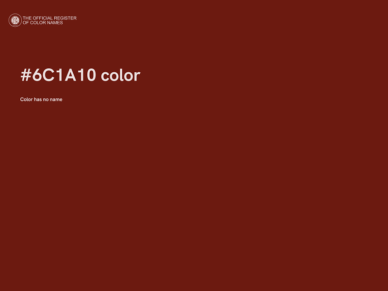 #6C1A10 color image