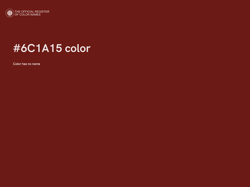 #6C1A15 color image