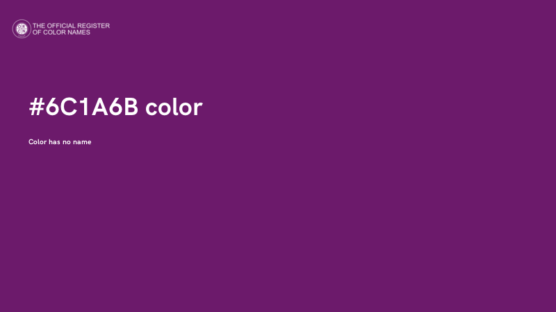 #6C1A6B color image