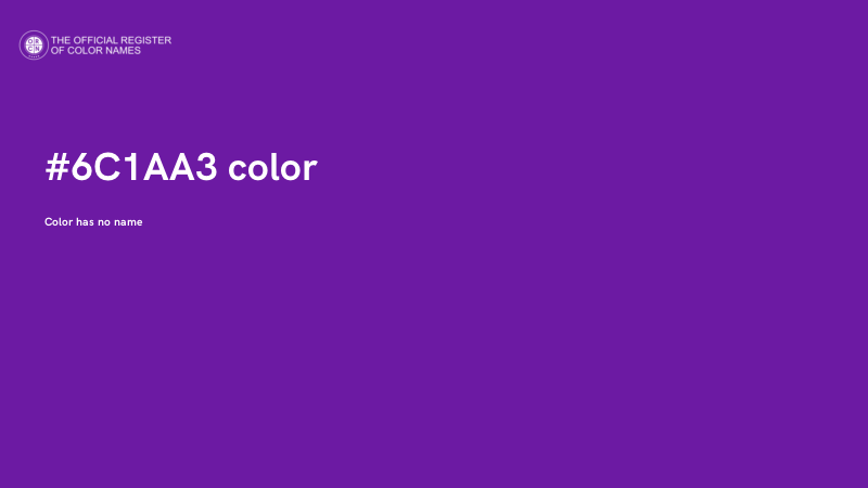 #6C1AA3 color image