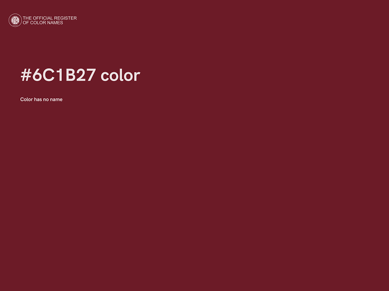 #6C1B27 color image