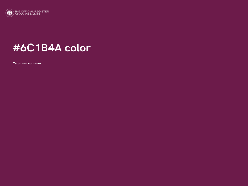 #6C1B4A color image