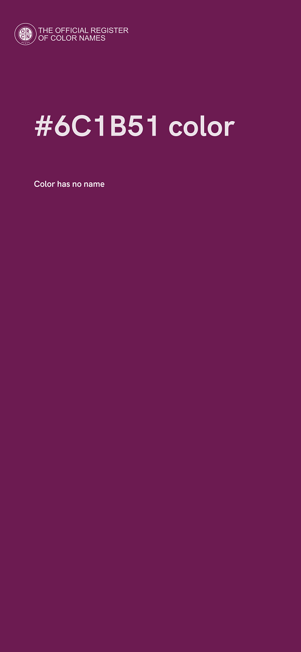 #6C1B51 color image