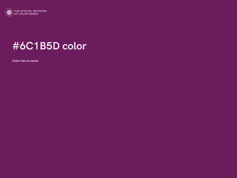 #6C1B5D color image