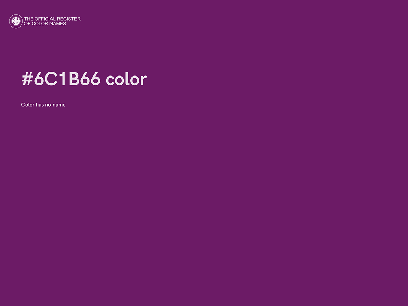 #6C1B66 color image