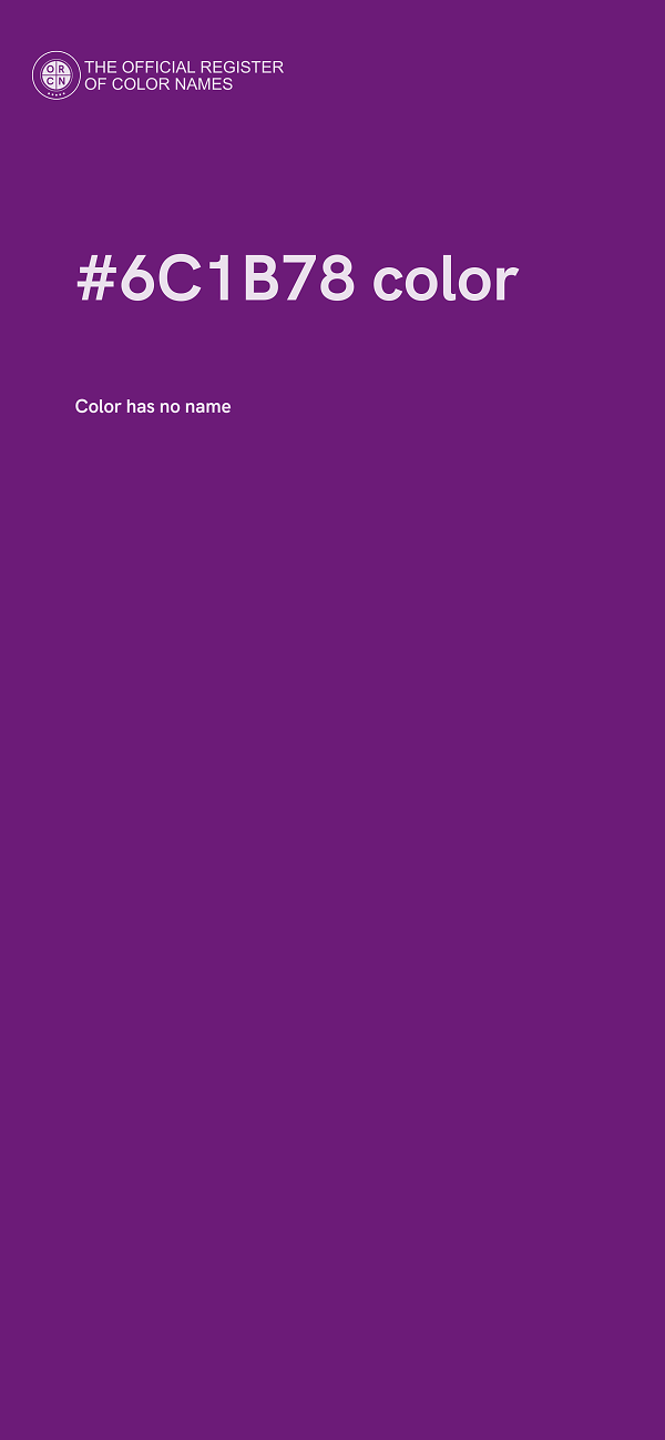 #6C1B78 color image