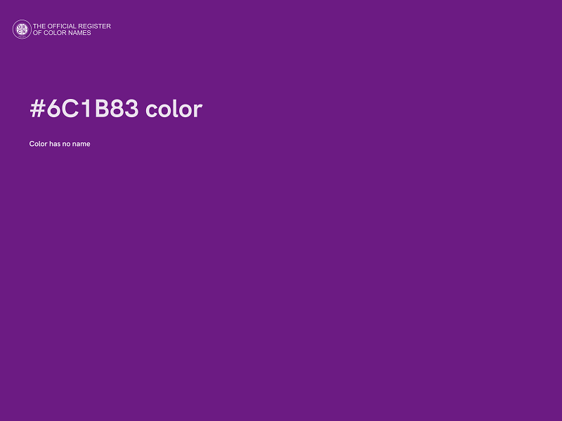 #6C1B83 color image