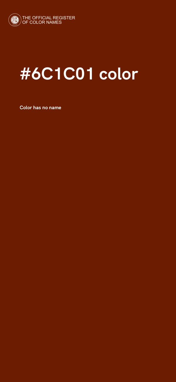 #6C1C01 color image