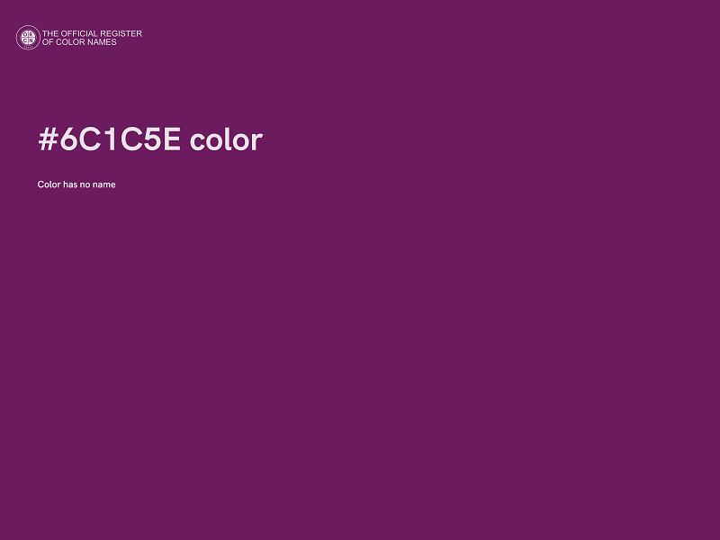 #6C1C5E color image