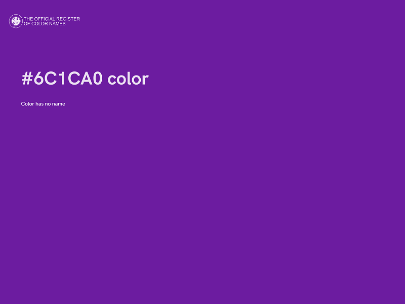 #6C1CA0 color image