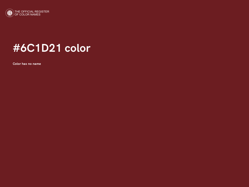 #6C1D21 color image