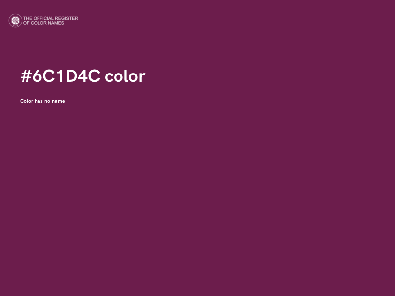 #6C1D4C color image