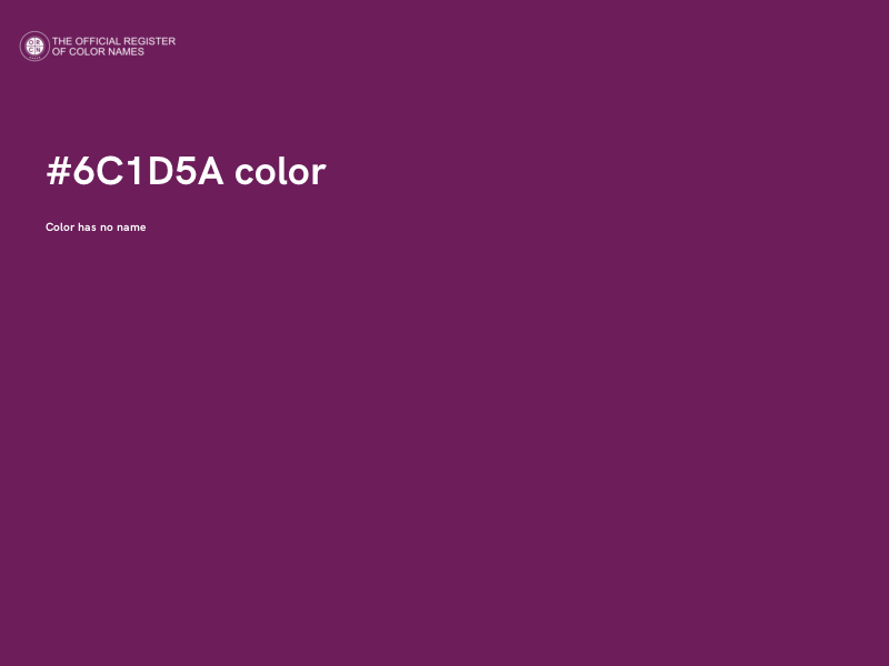 #6C1D5A color image