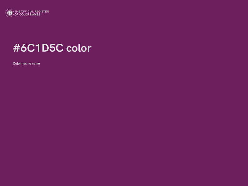 #6C1D5C color image