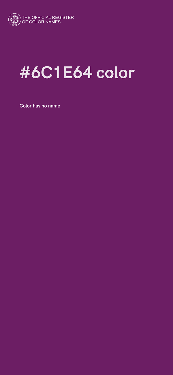 #6C1E64 color image