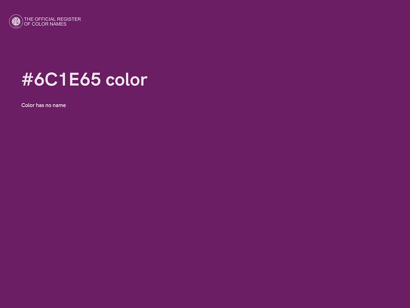 #6C1E65 color image