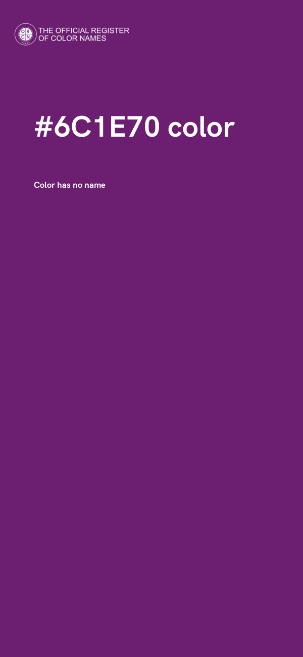 #6C1E70 color image