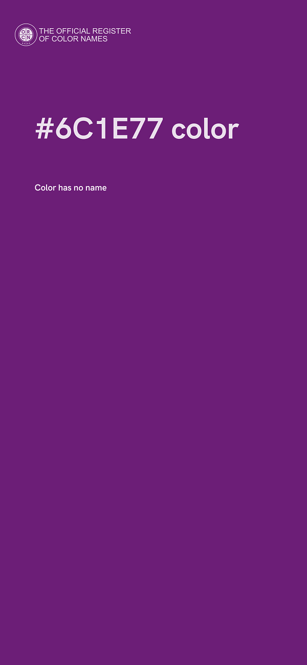 #6C1E77 color image