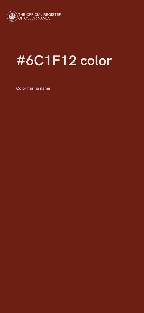 #6C1F12 color image