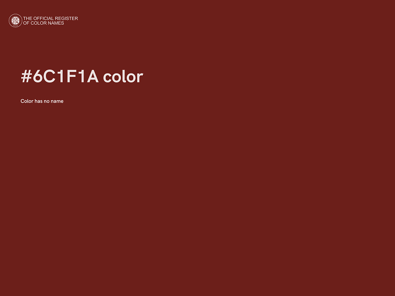 #6C1F1A color image