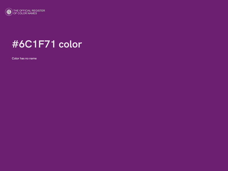 #6C1F71 color image