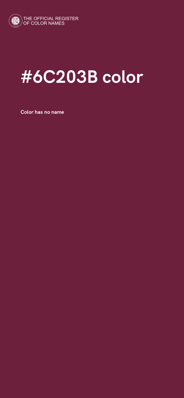 #6C203B color image