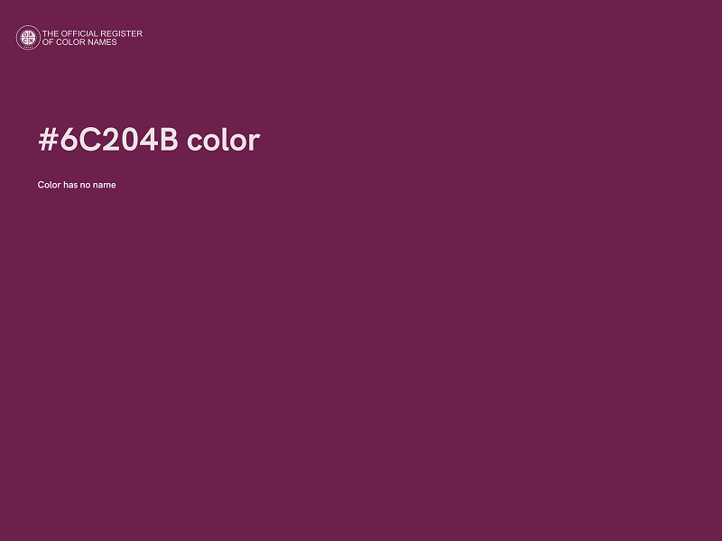 #6C204B color image