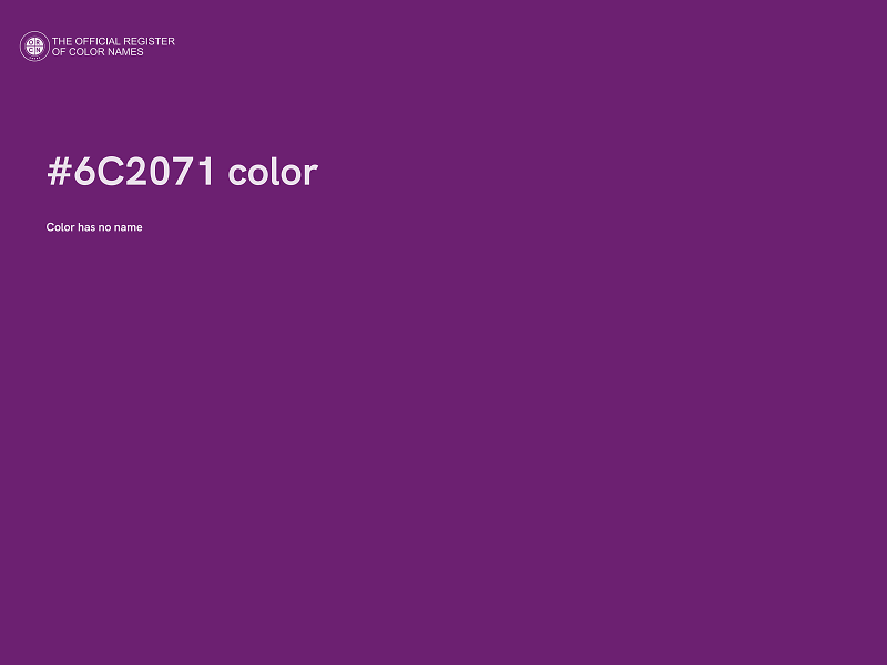 #6C2071 color image