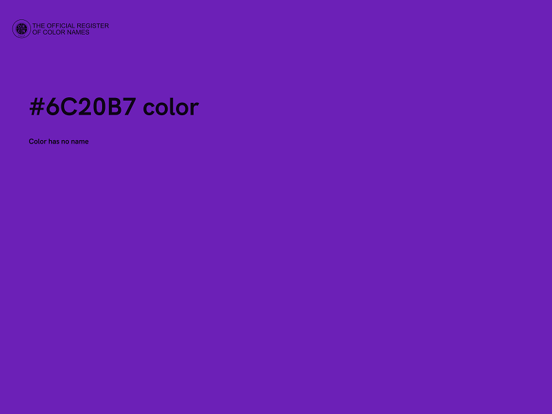 #6C20B7 color image