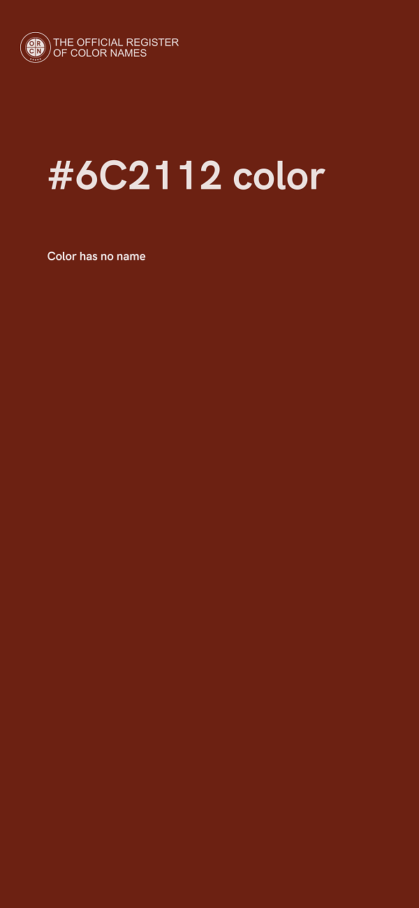 #6C2112 color image