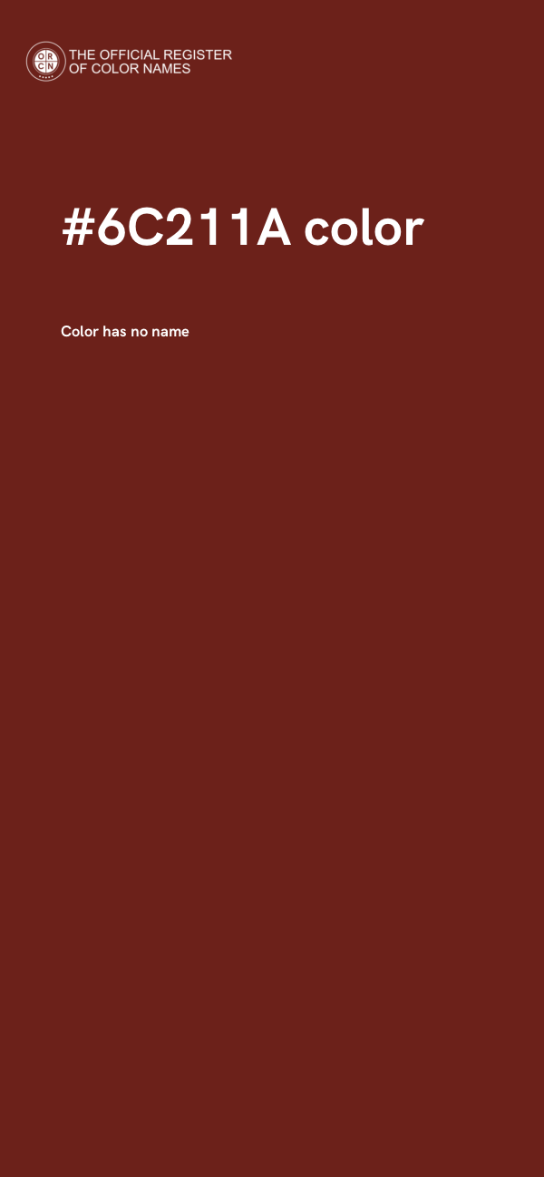 #6C211A color image