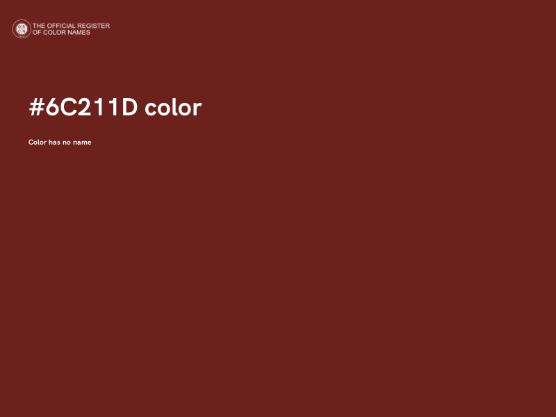 #6C211D color image