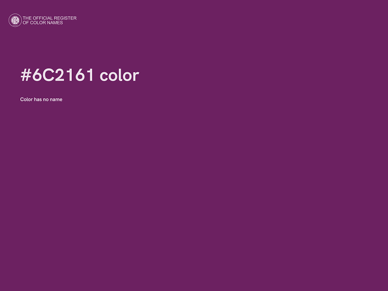 #6C2161 color image
