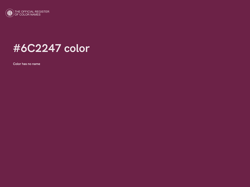 #6C2247 color image