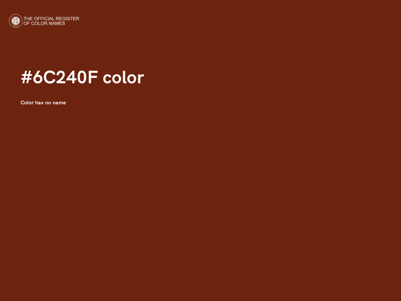 #6C240F color image