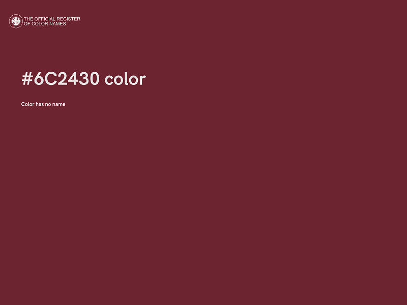 #6C2430 color image