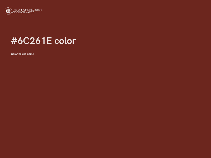 #6C261E color image